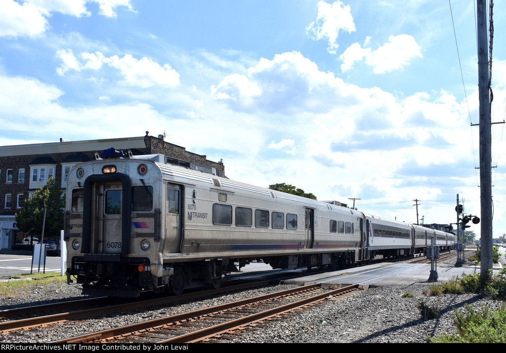 NJT Train # 4740 crossing Sunset Avenue in Asbury Park